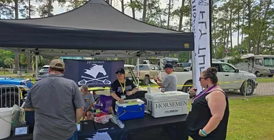 Amanda & Jarrett serving finely crafted beverages at Boot Brewfest in Eunice, LA