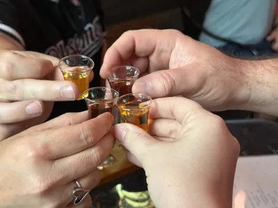 Mead tasting at Texas Longhouse Meadery