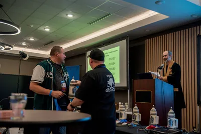 Brian Street collects a stein for an extract brew